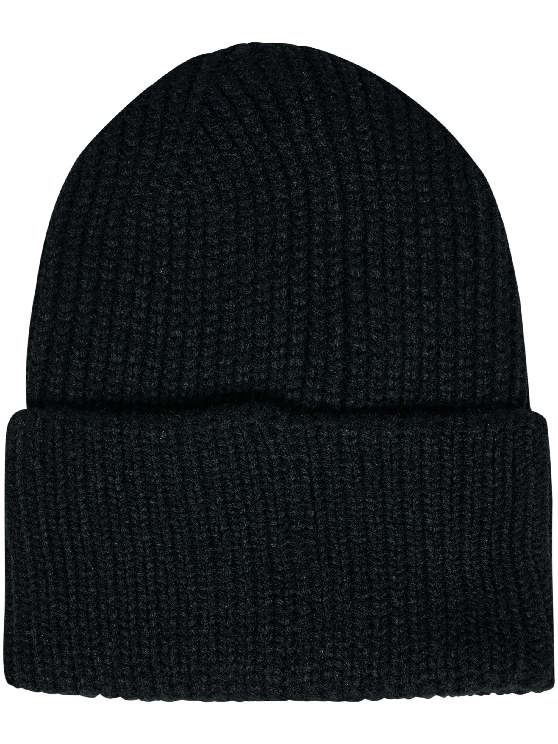 hmlJR HEAVY RIB KNIT BEANIE – BLACK