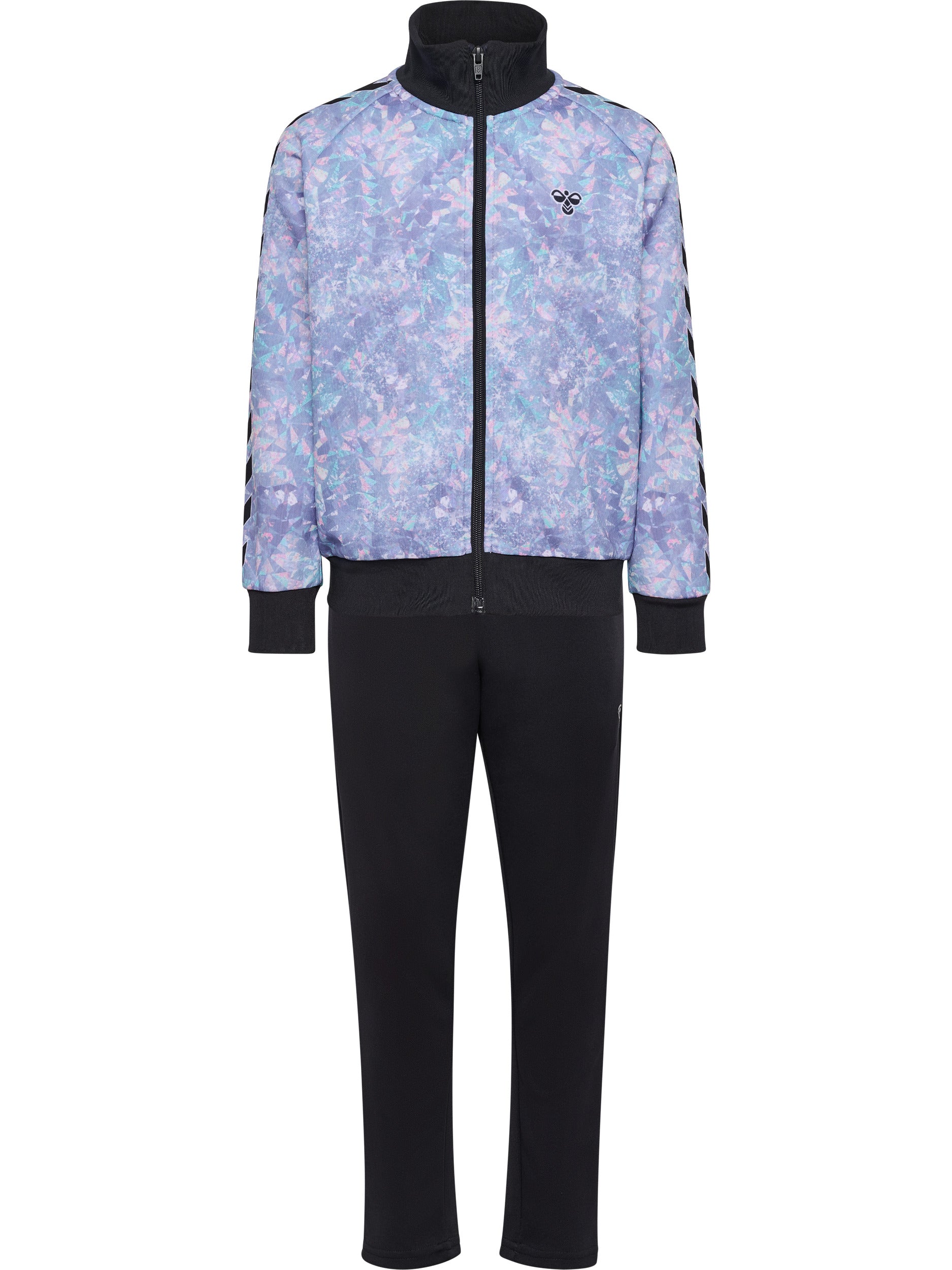 hmlJR SHIMMER TRACK SUIT – BLACK