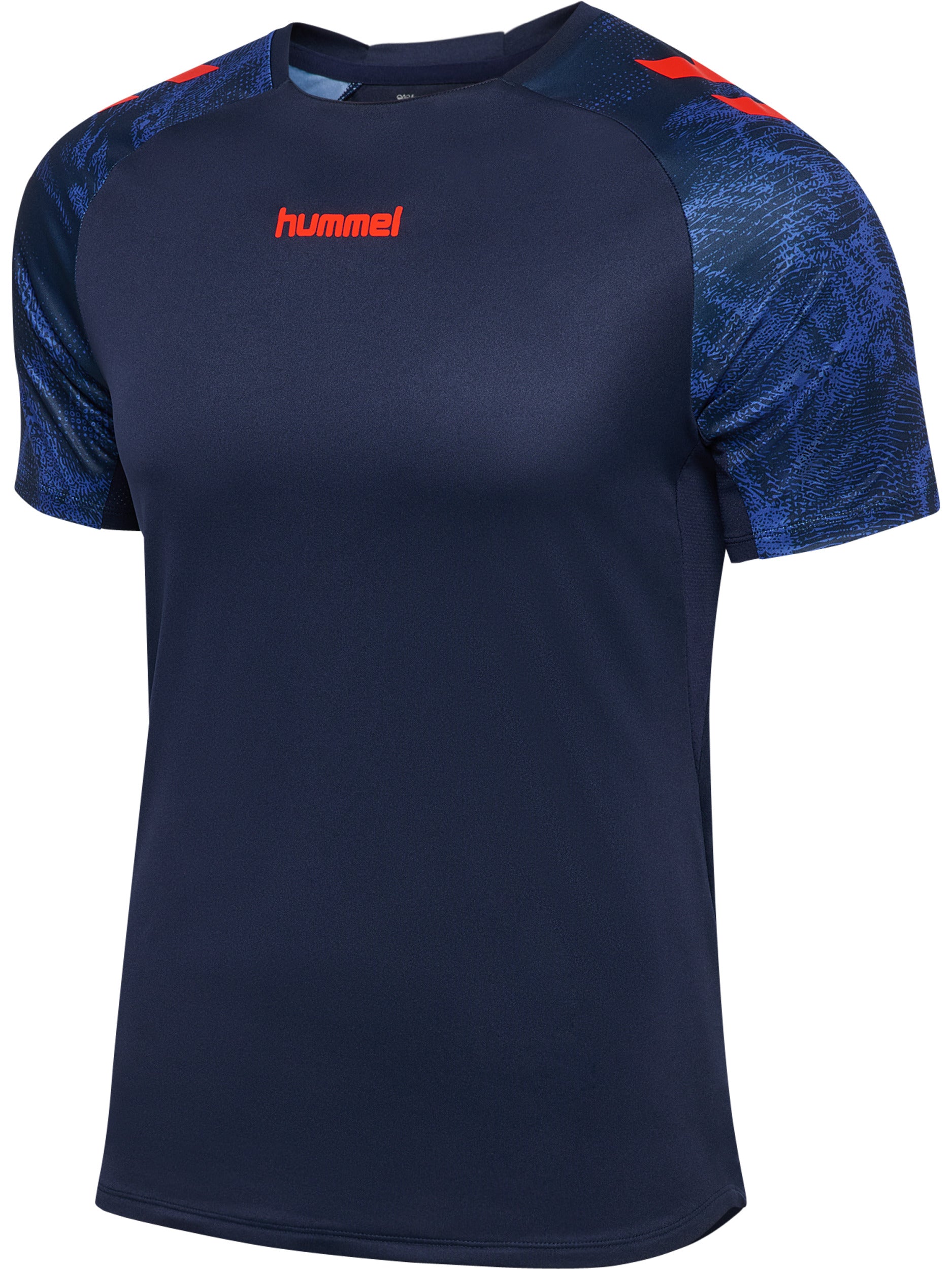 hmlBLAZE26 PRO TRAINING JERSEY S/S – MARINE/CHERRY TOMATO