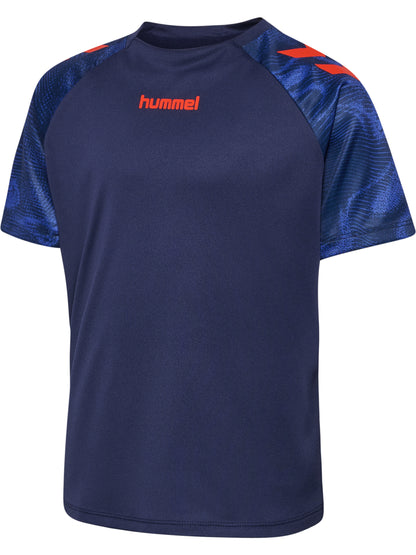hmlBLAZE26 PRO TRAINING JERSEY KIDS – MARINE/CHERRY TOMATO
