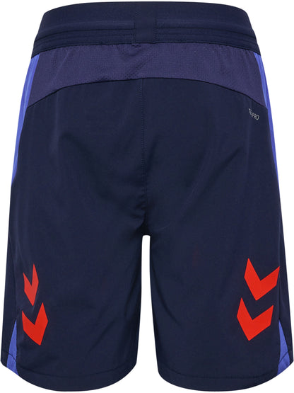 hmlBLAZE26 PRO TRAINING SHORTS KIDS – MARINE/CHERRY TOMATO