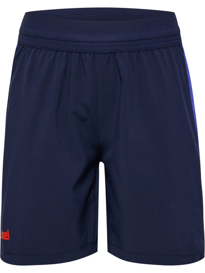 hmlBLAZE26 PRO TRAINING SHORTS KIDS – MARINE/CHERRY TOMATO