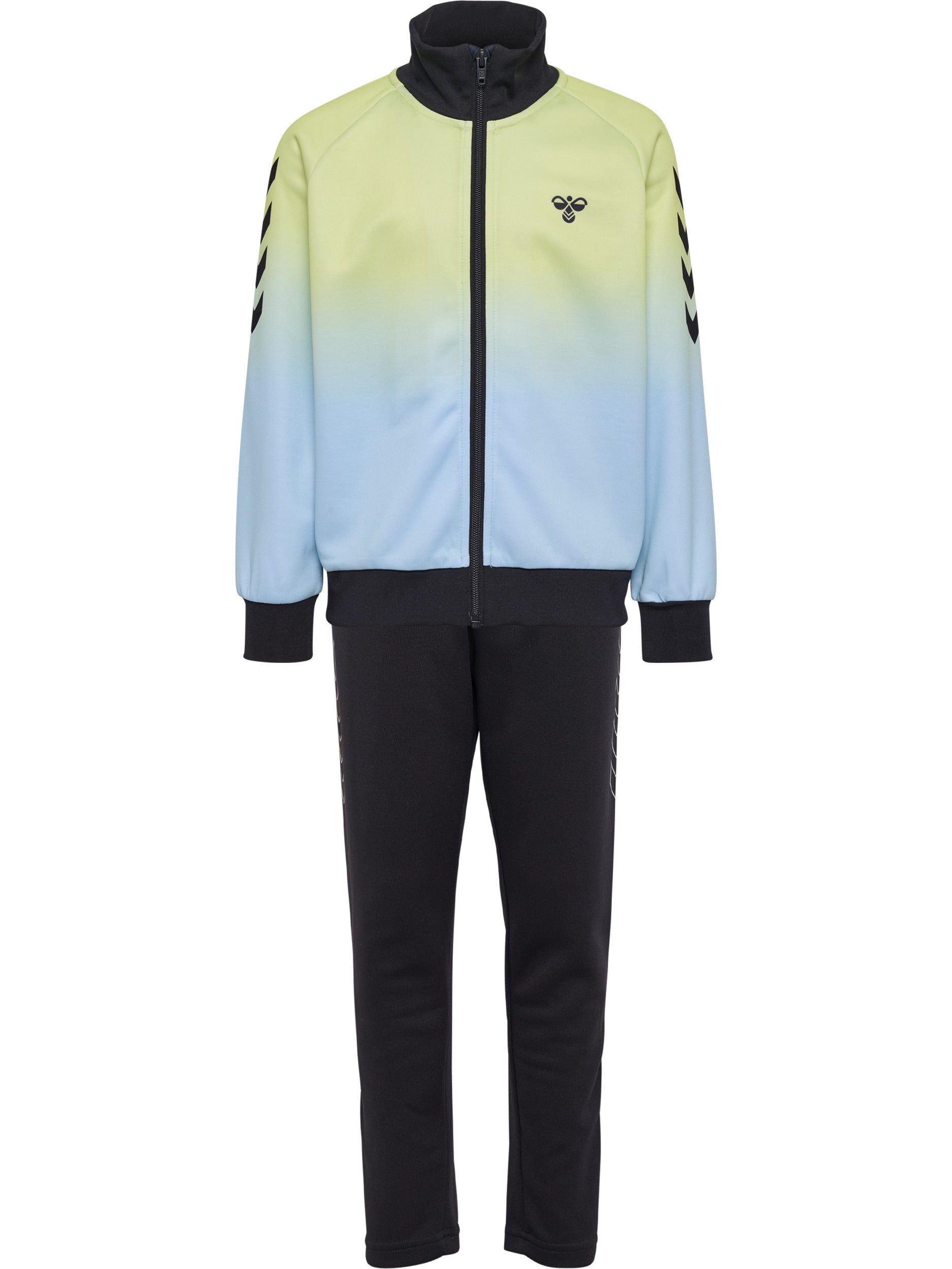 hmlJR GRADIENT TRACK SUIT – SHADOW LIME/BLACK